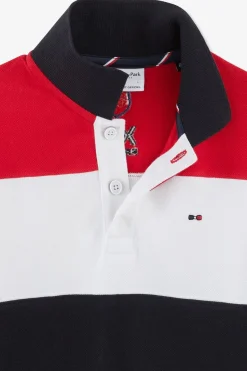 New Polo Manches Courtes Tricolore Xv De France En Pique Coton Enfant Enfant
