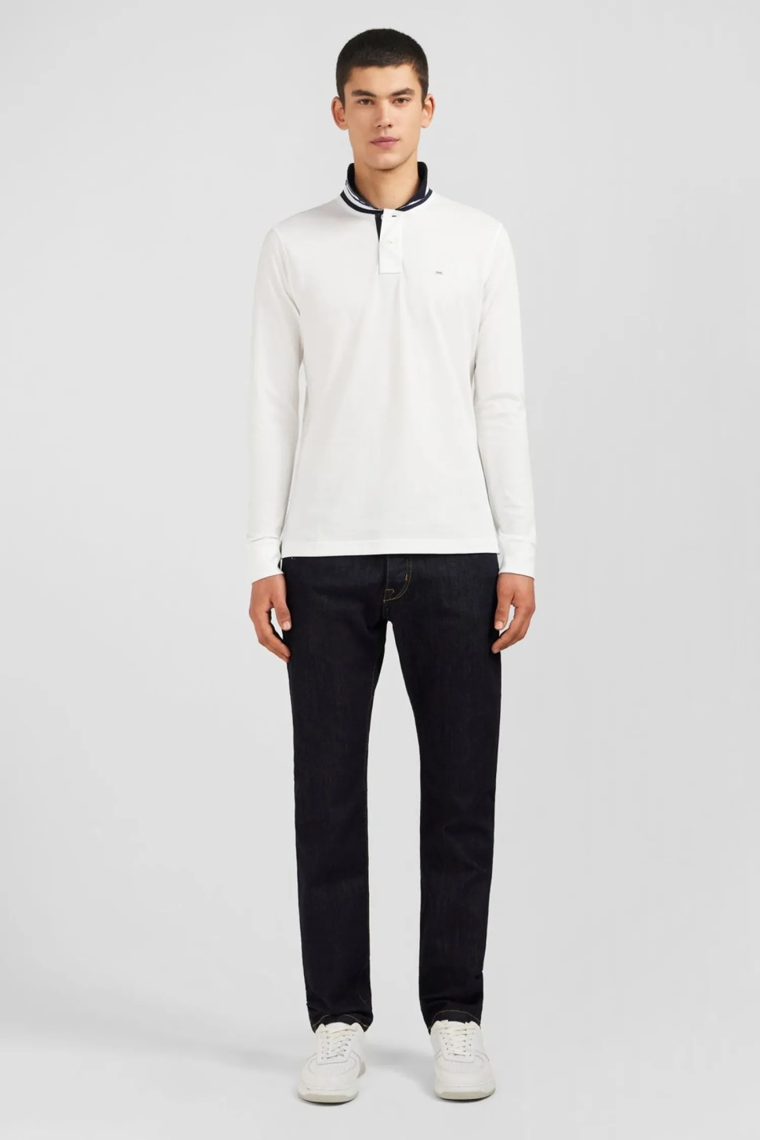 Outlet Poo anche ongue Banc En Coton Avec Co Contrate Homme Polos