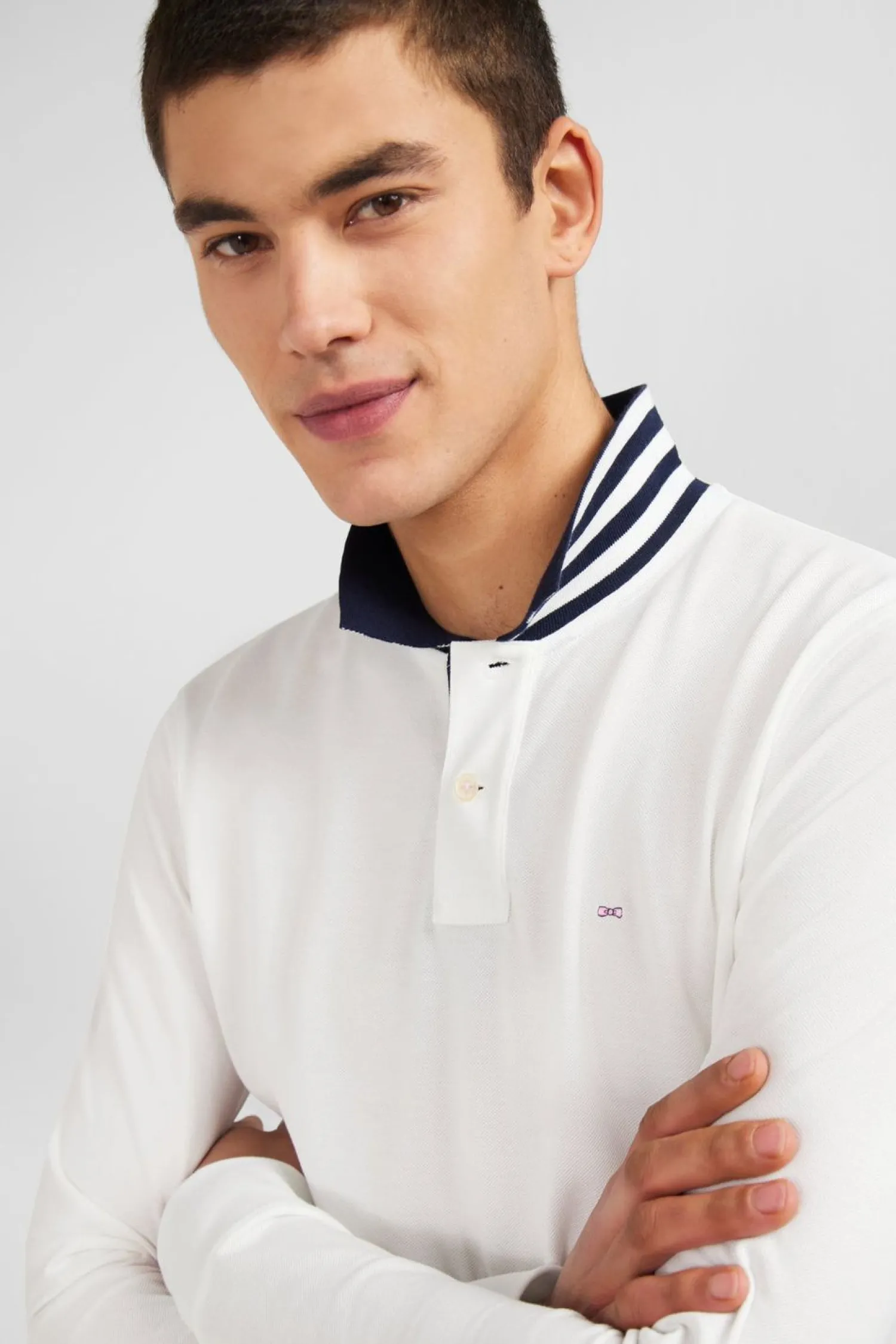 Outlet Poo anche ongue Banc En Coton Avec Co Contrate Homme Polos