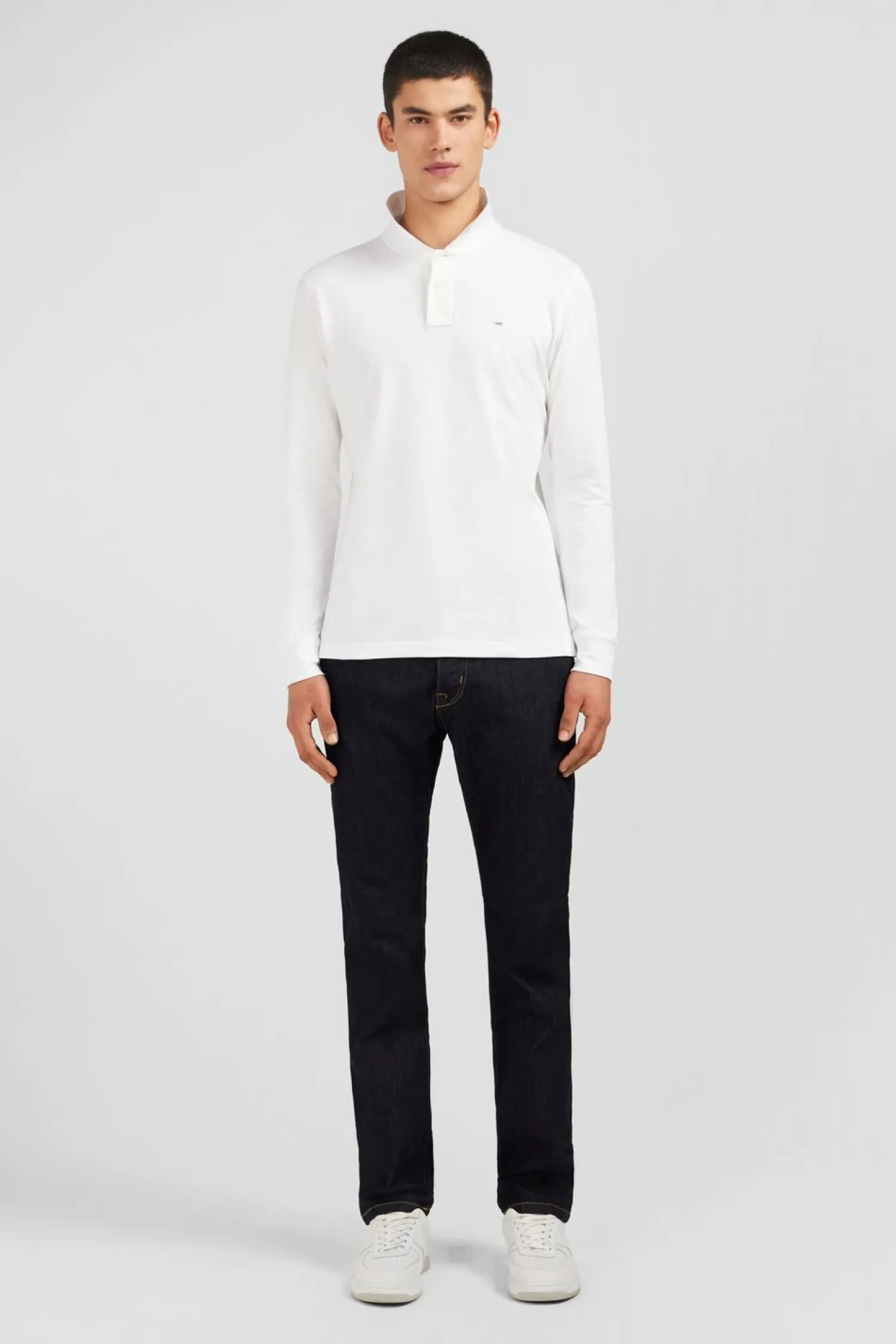 Outlet Poo anche ongue Banc Uni En Pique De Coton tretch Homme Polos