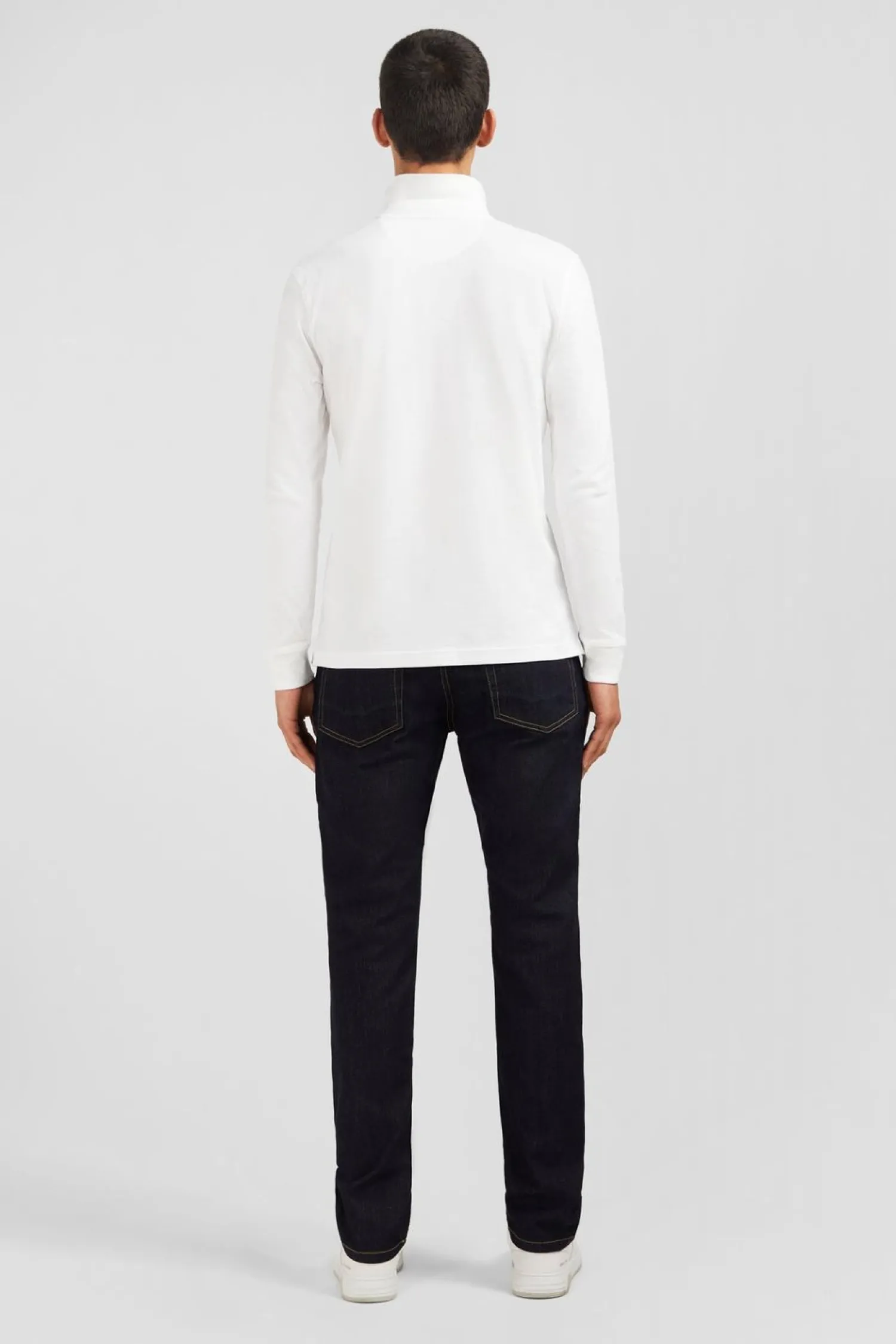 Outlet Poo anche ongue Banc Uni En Pique De Coton tretch Homme Polos
