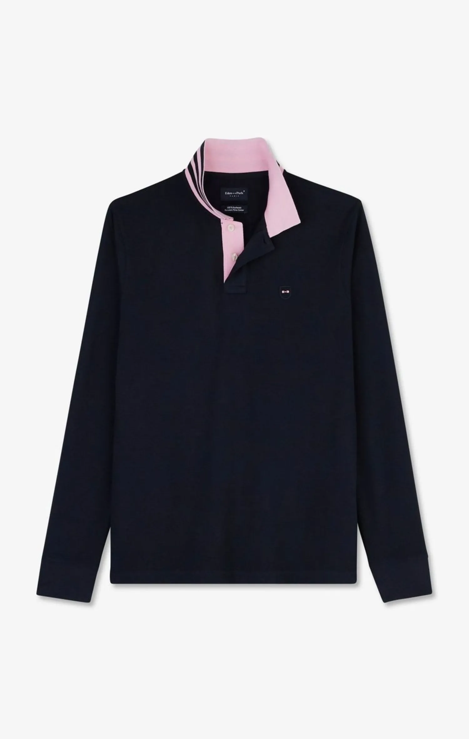 Outlet Poo anche ongue Beu arine En Coton Avec Co Contrate Homme Polos