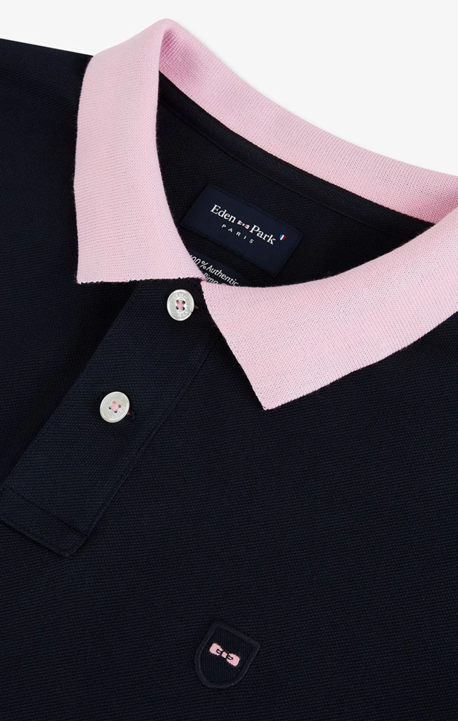 Outlet Poo anche ongue Beu arine En Coton Avec Co Contrate Homme Polos
