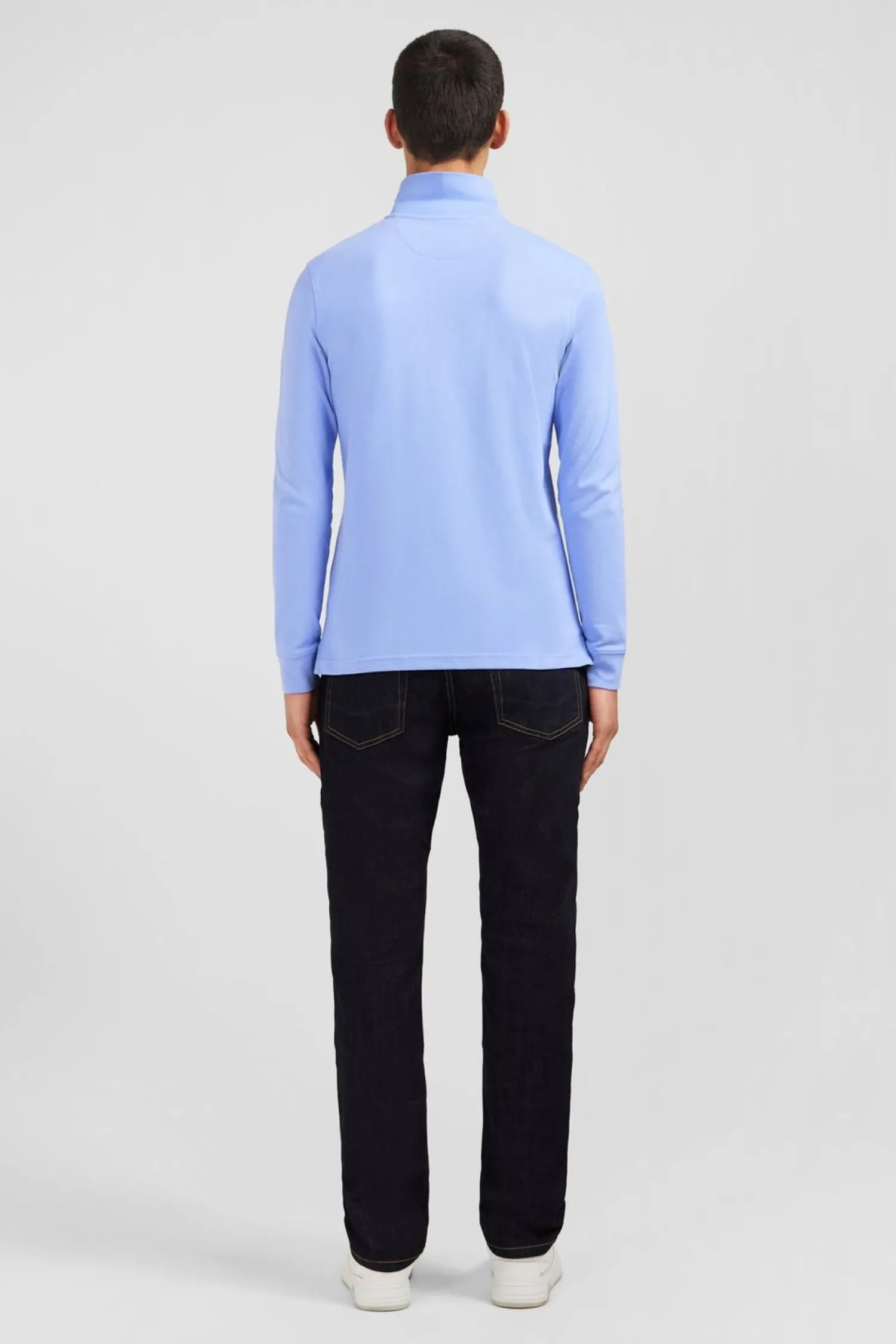Clearance Poo anche ongue Beu Uni En Pique De Coton tretch Homme Polos