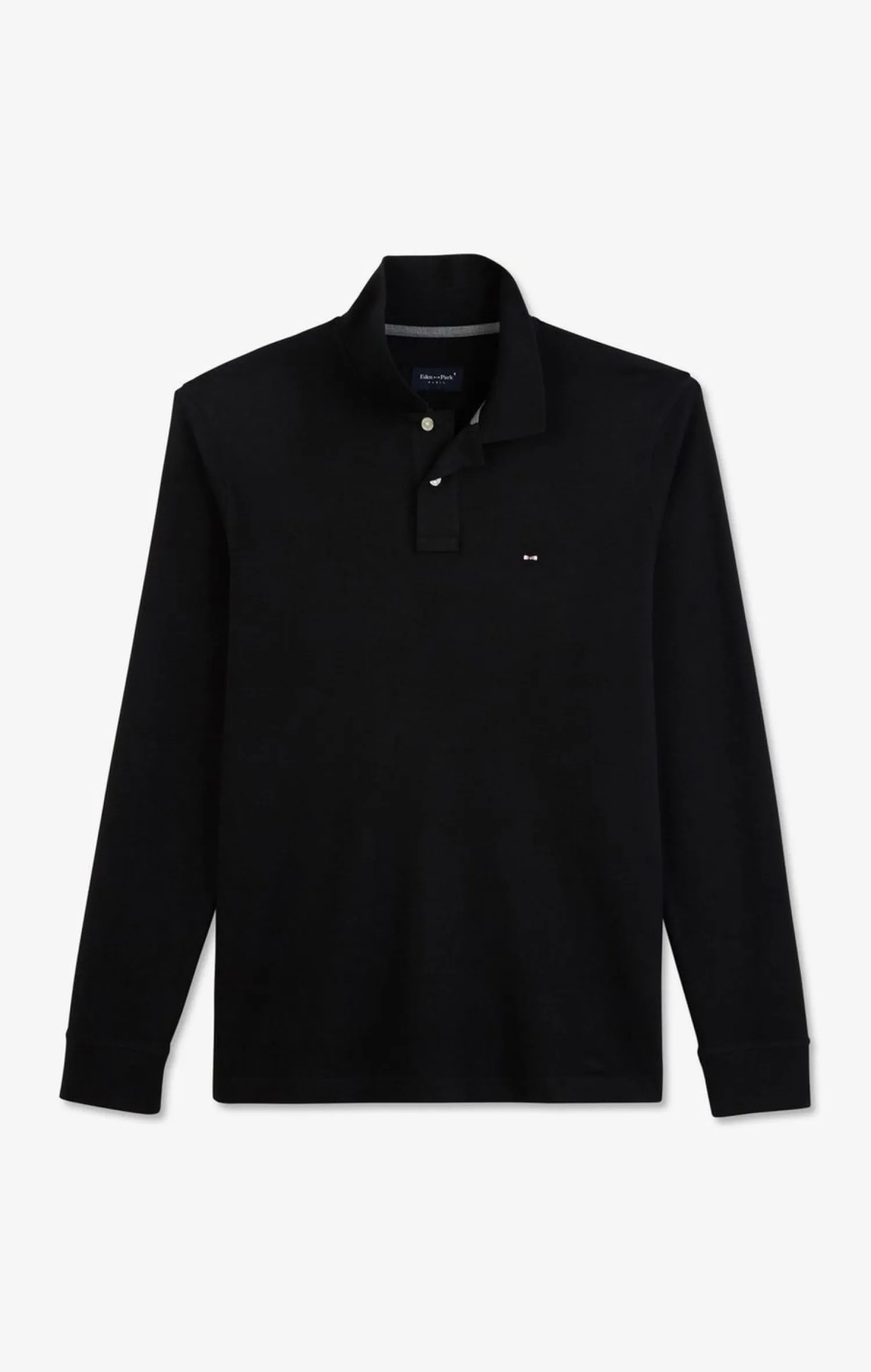 Hot Poo anche ongue Noir Uni En Pique De Coton tretch Homme Polos