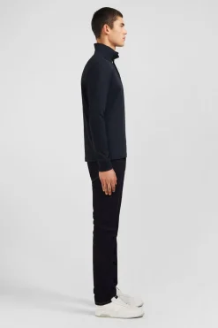 Hot Poo anche ongue Noir Uni En Pique De Coton tretch Homme Polos