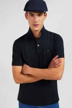 Clearance Poo Noir En Coton Pia tretch Homme Polos