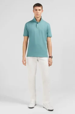 New Poo Vert Uni A anche Courte Homme Polos