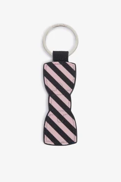Sale Porte-Cles A Rayures Forme Noeud Papillon Homme Portes-Clefs