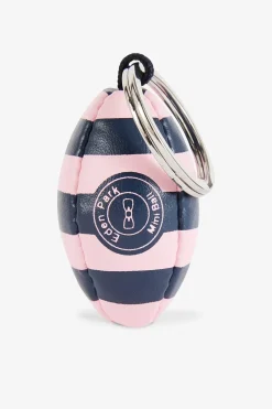 Discount Porte-Cles Ballon De Rugby Rose Cercle Et Serigraphie Homme Portes-Clefs