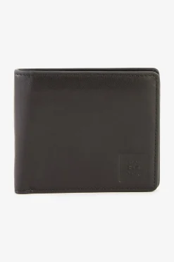 Clearance Portefeuille Forme Italien En Cuir Noir Homme Portefeuilles