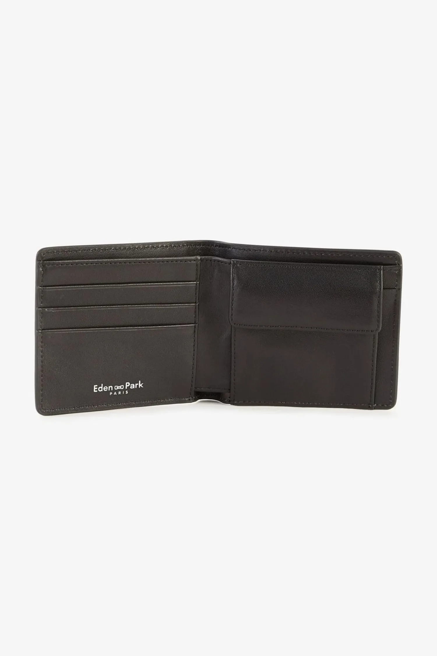 Clearance Portefeuille Forme Italien En Cuir Noir Homme Portefeuilles