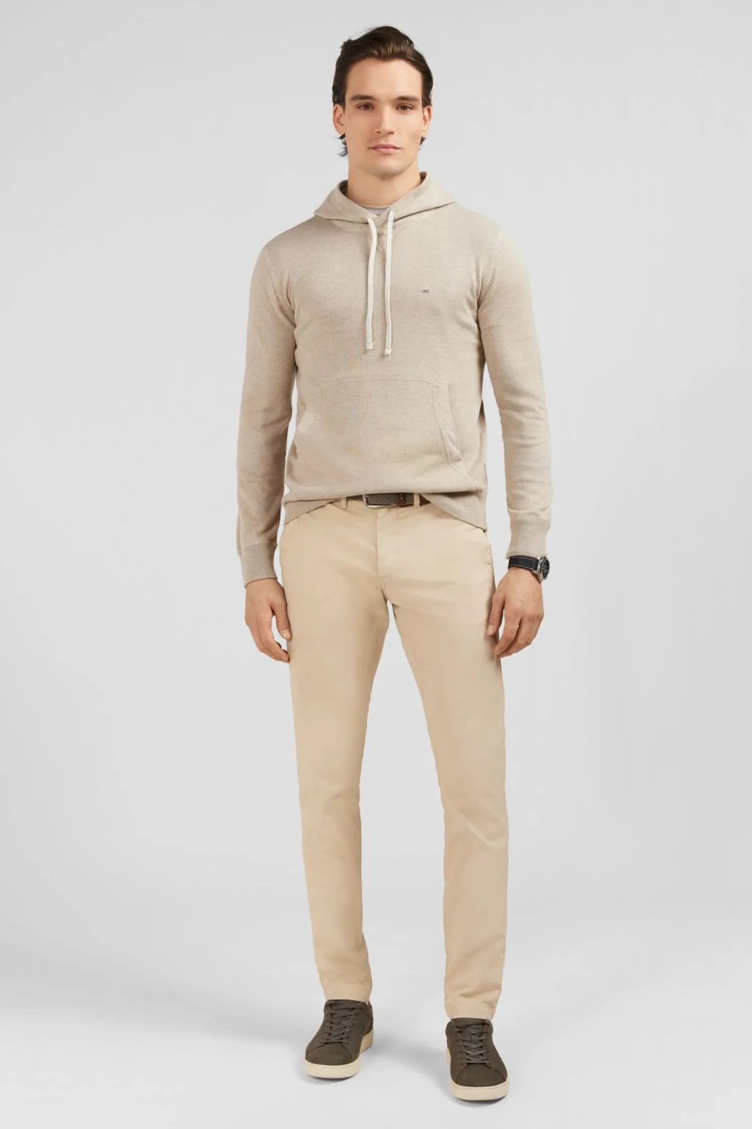 Hot Pu A Capuche Beige Homme Pulls