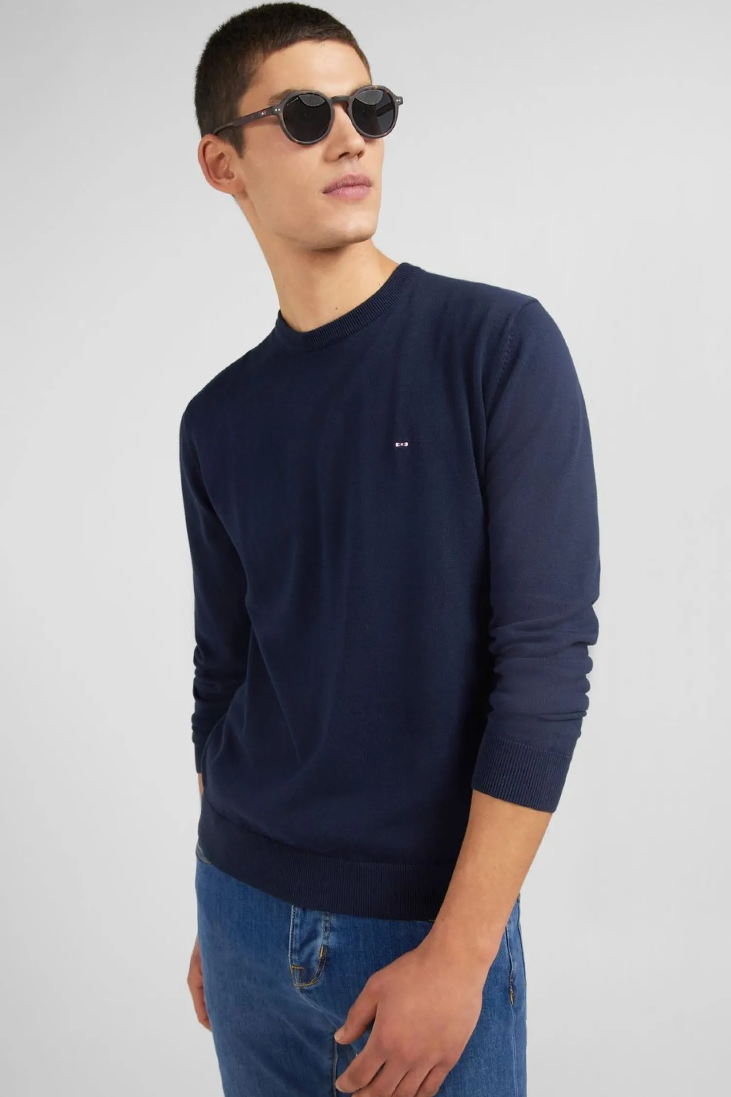 Hot Pu Beu arine A Co Rond En Coton Homme Pulls