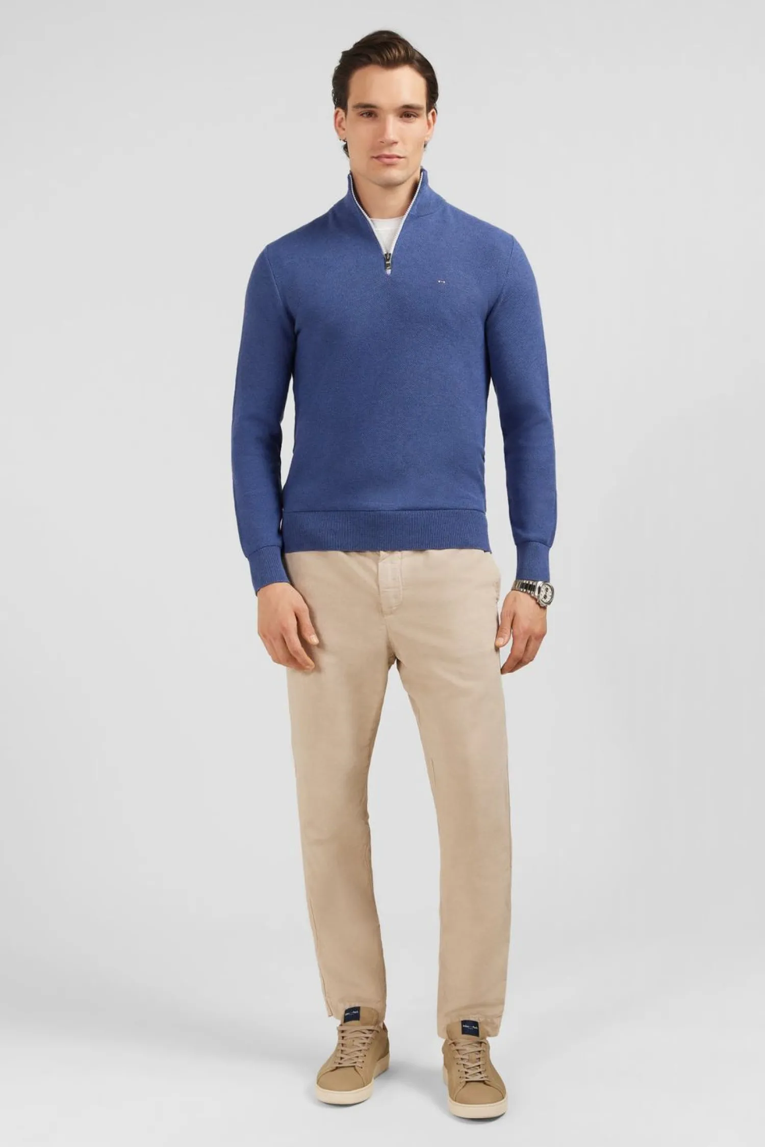 Discount Pu Co Caionneur Zippe En Coton Beu Homme Pulls