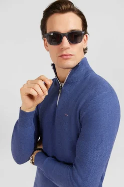 Discount Pu Co Caionneur Zippe En Coton Beu Homme Pulls