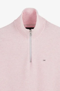 New Pu Co Caionneur Zippe En Coton Roe Homme Pulls