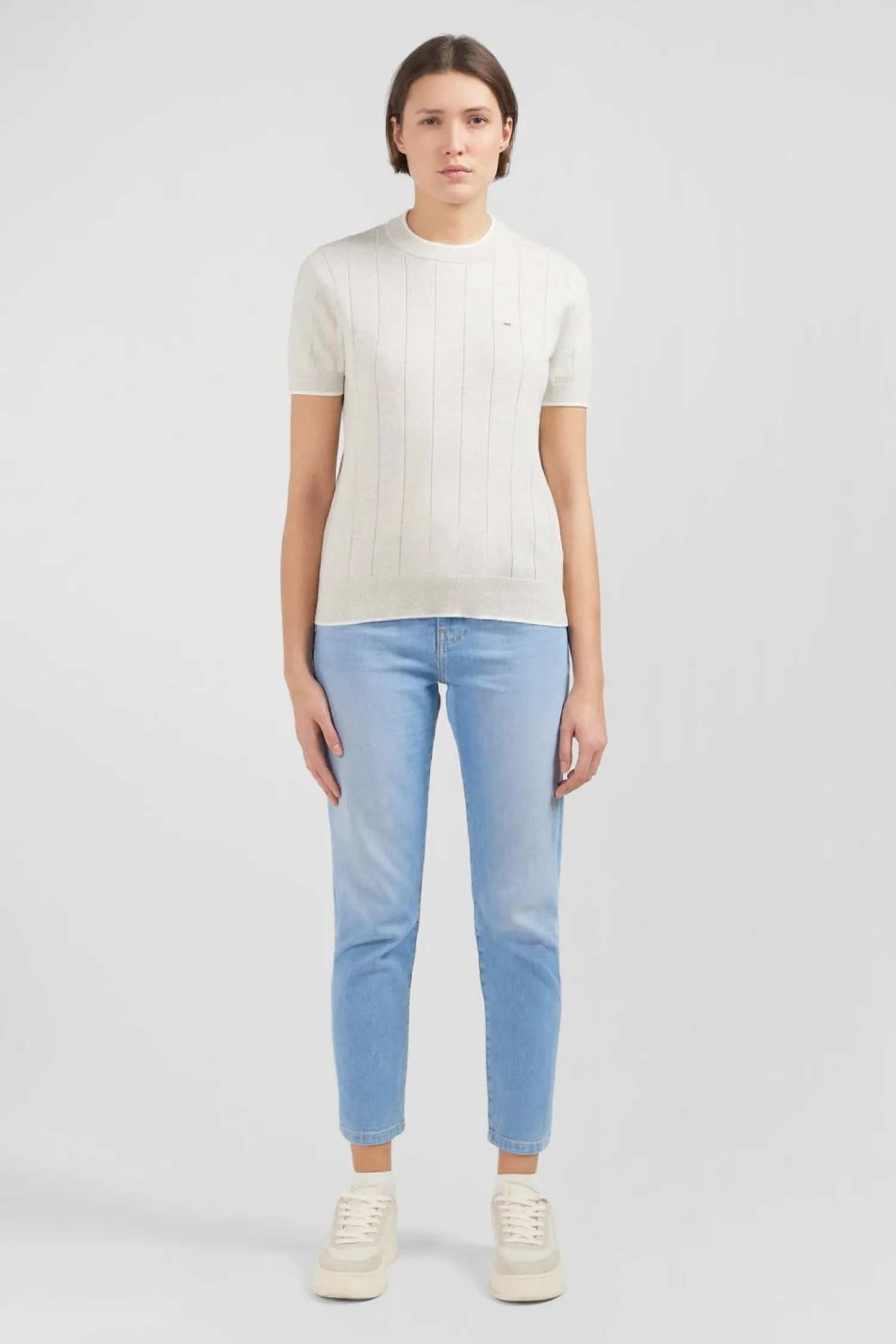 Sale Pu Gri Cair A anche Courte Uni Femme Pulls