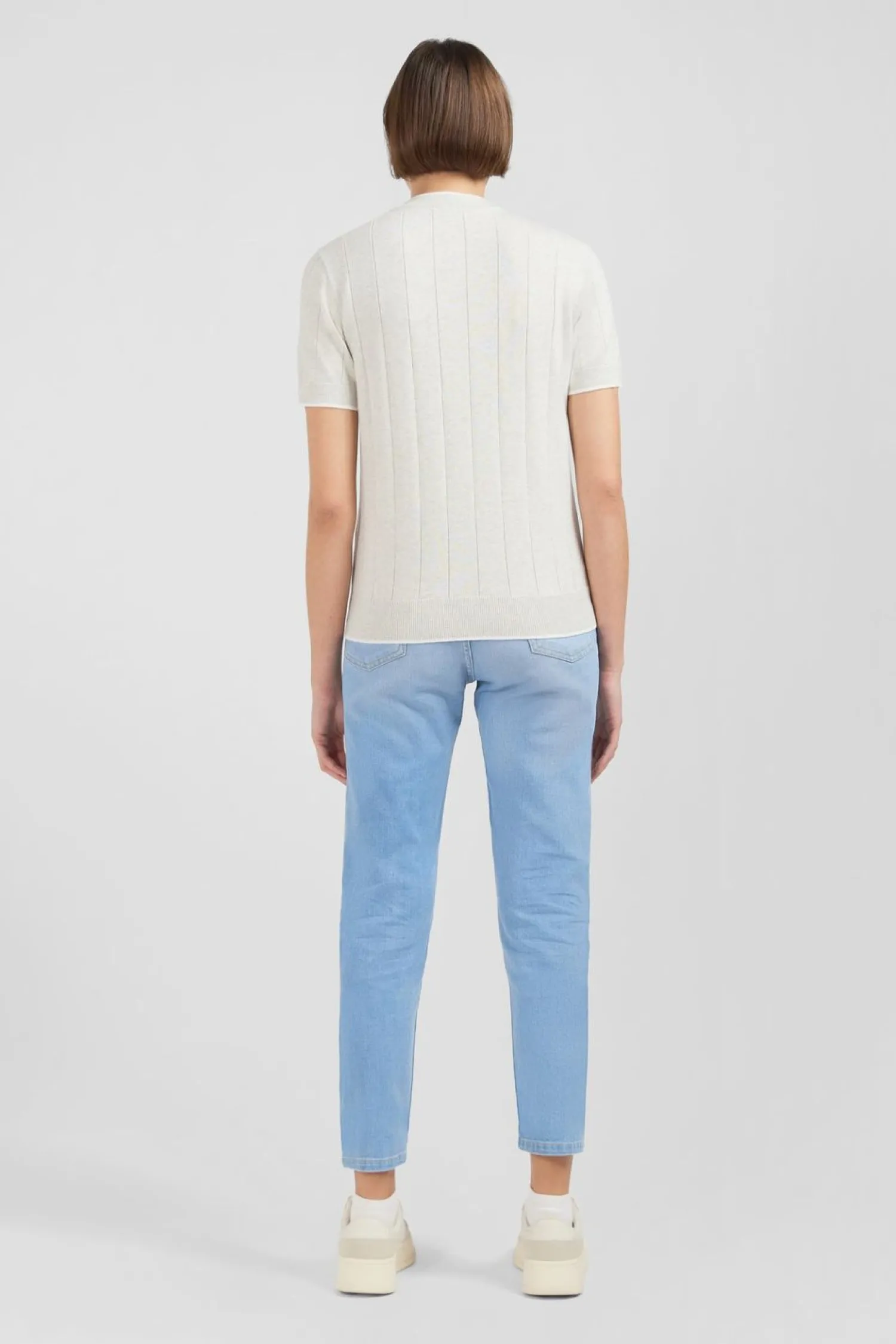 Sale Pu Gri Cair A anche Courte Uni Femme Pulls
