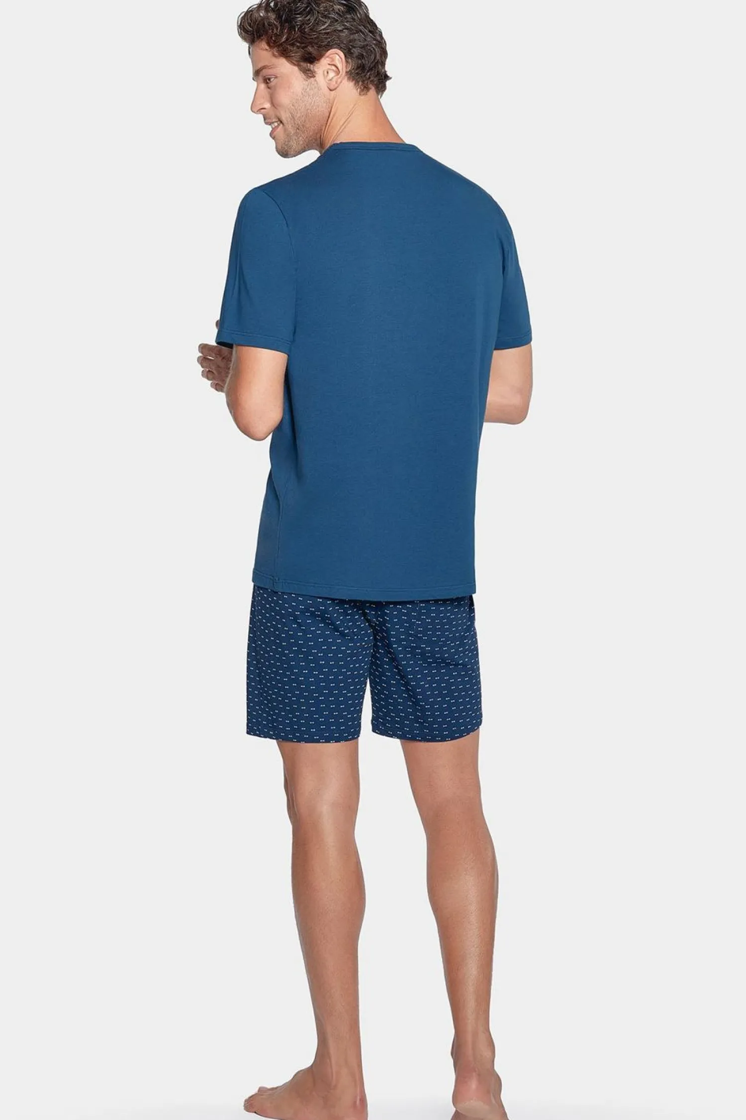 Discount Pyjaa Court Beu A hort icro otif En Jerey Coton Homme Pyjamas