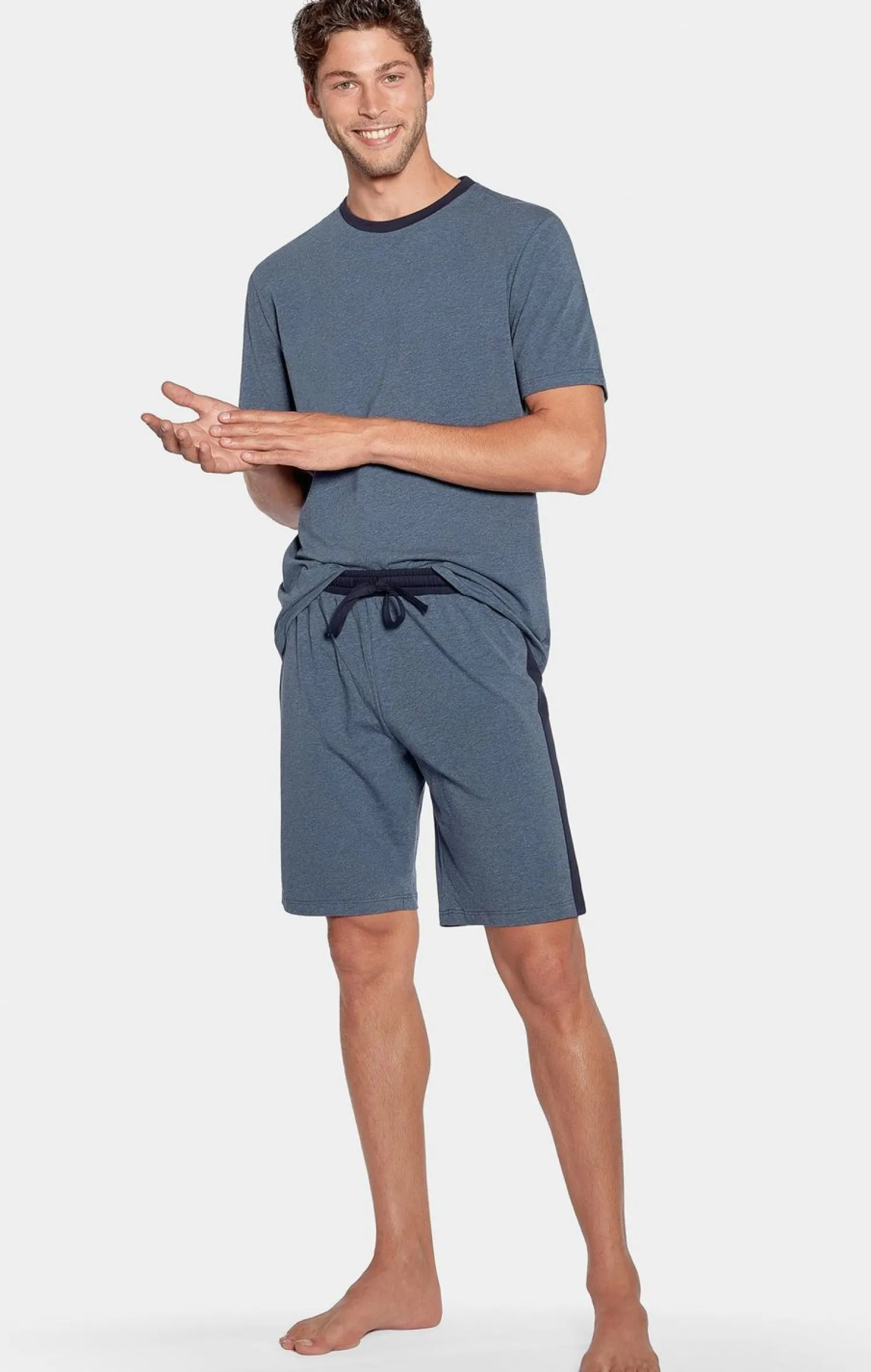 Online Pyjaa Court Beu Chine En Jerey Coton Homme Pyjamas