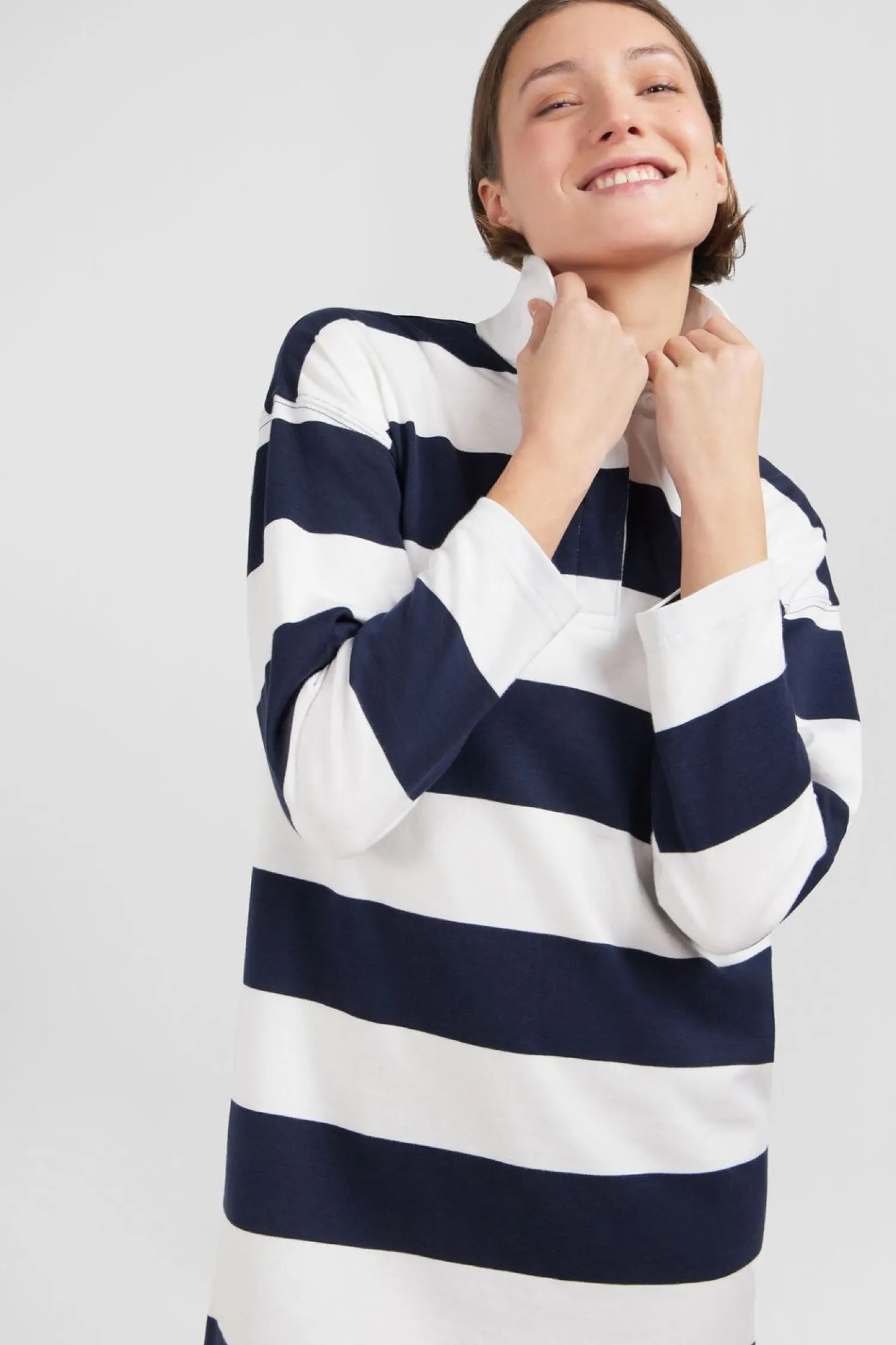 Best Robe A arge Rayure Bicoore Femme Robes