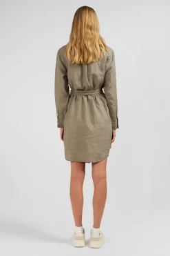Outlet Robe Cheie En in Kaki Femme Robes