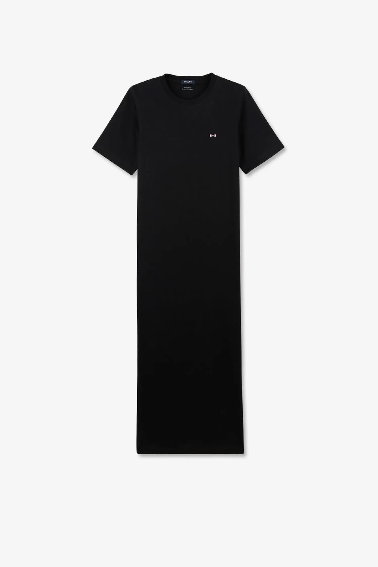 Online Robe T-hirt Noire En Coton Pia Femme Robes