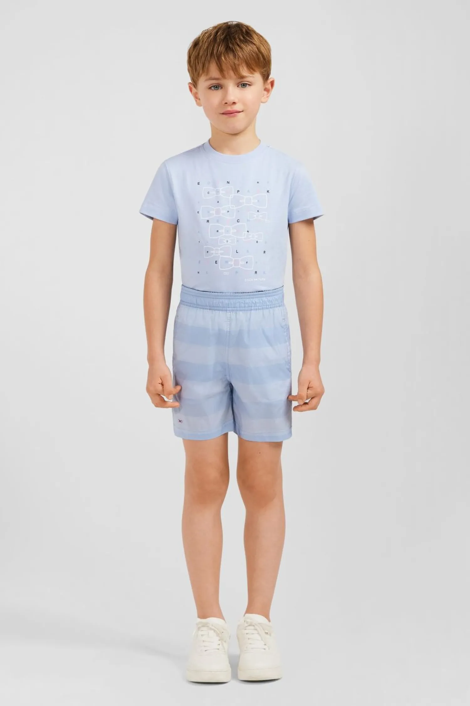 Best Short De Bain Enfant A Rayures Bleu Clair Enfant Enfant