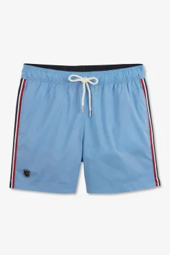 Clearance hort De Bain Uni Detai Bande Tricoore Homme Maillots De Bain