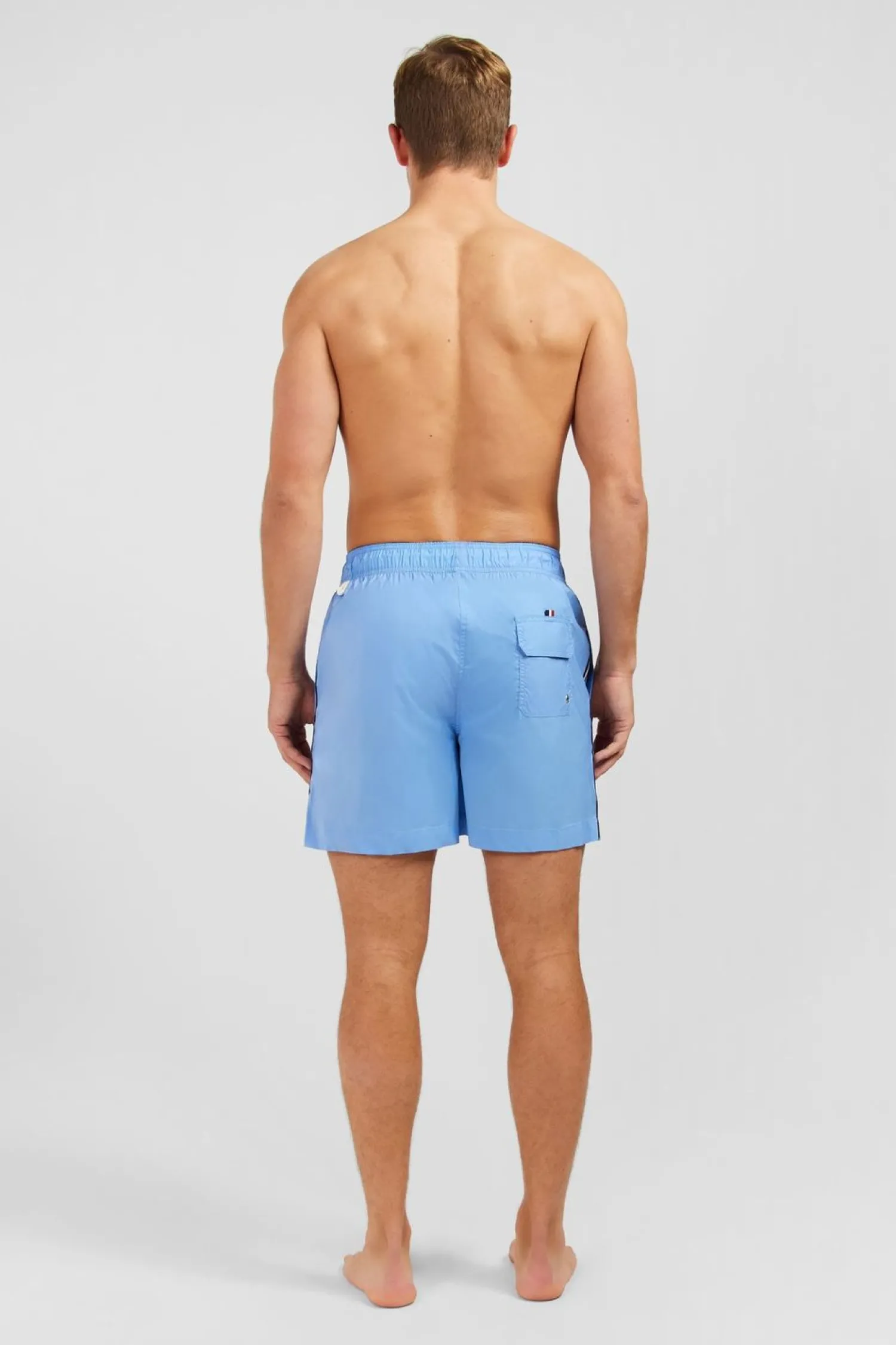 Clearance hort De Bain Uni Detai Bande Tricoore Homme Maillots De Bain