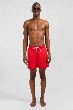 Best hort De Bain Uni Detai Bande Tricoore Homme Maillots De Bain