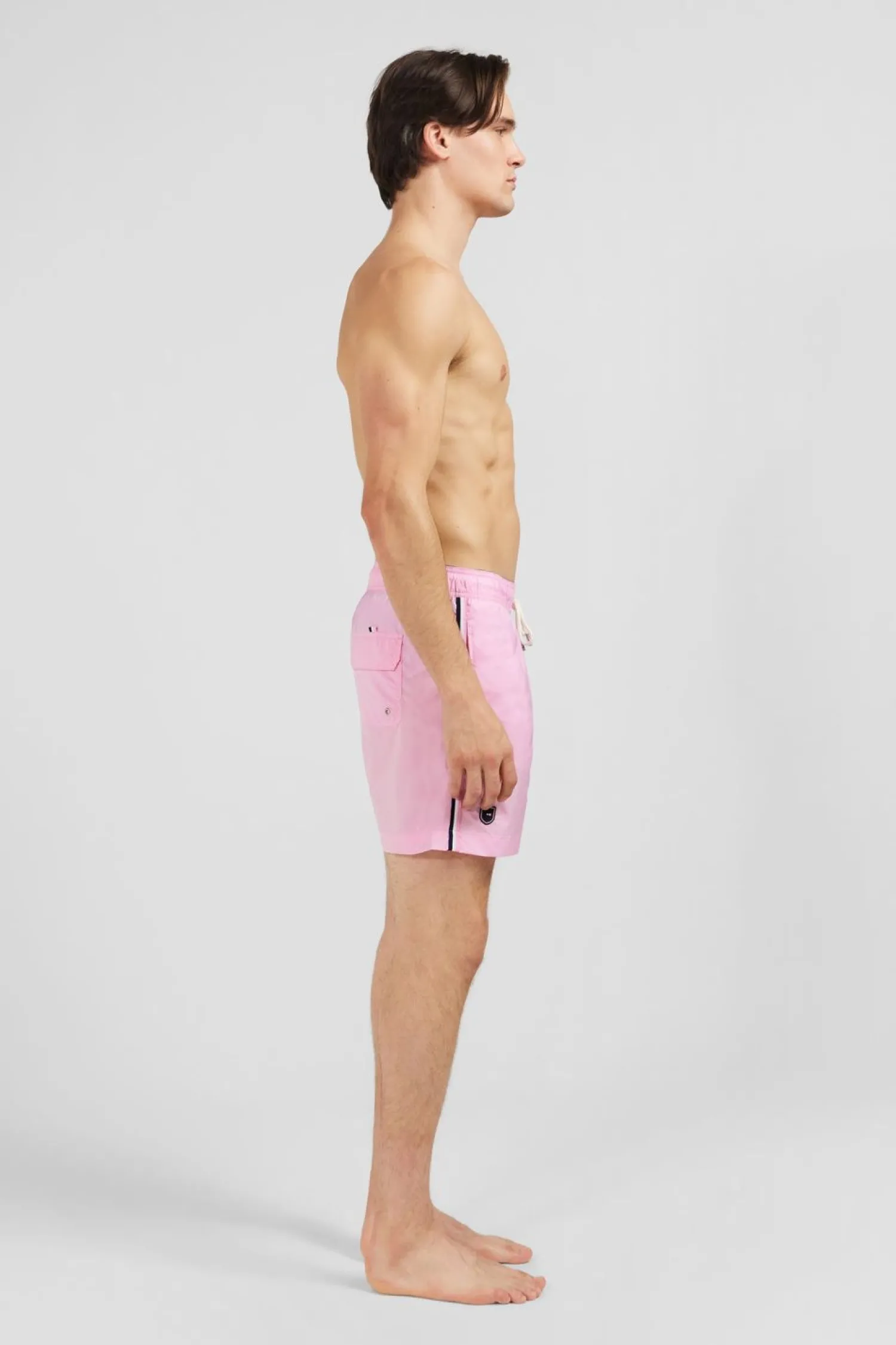 hort De Bain Uni Detai Bande Tricoore Homme Maillots De Bain