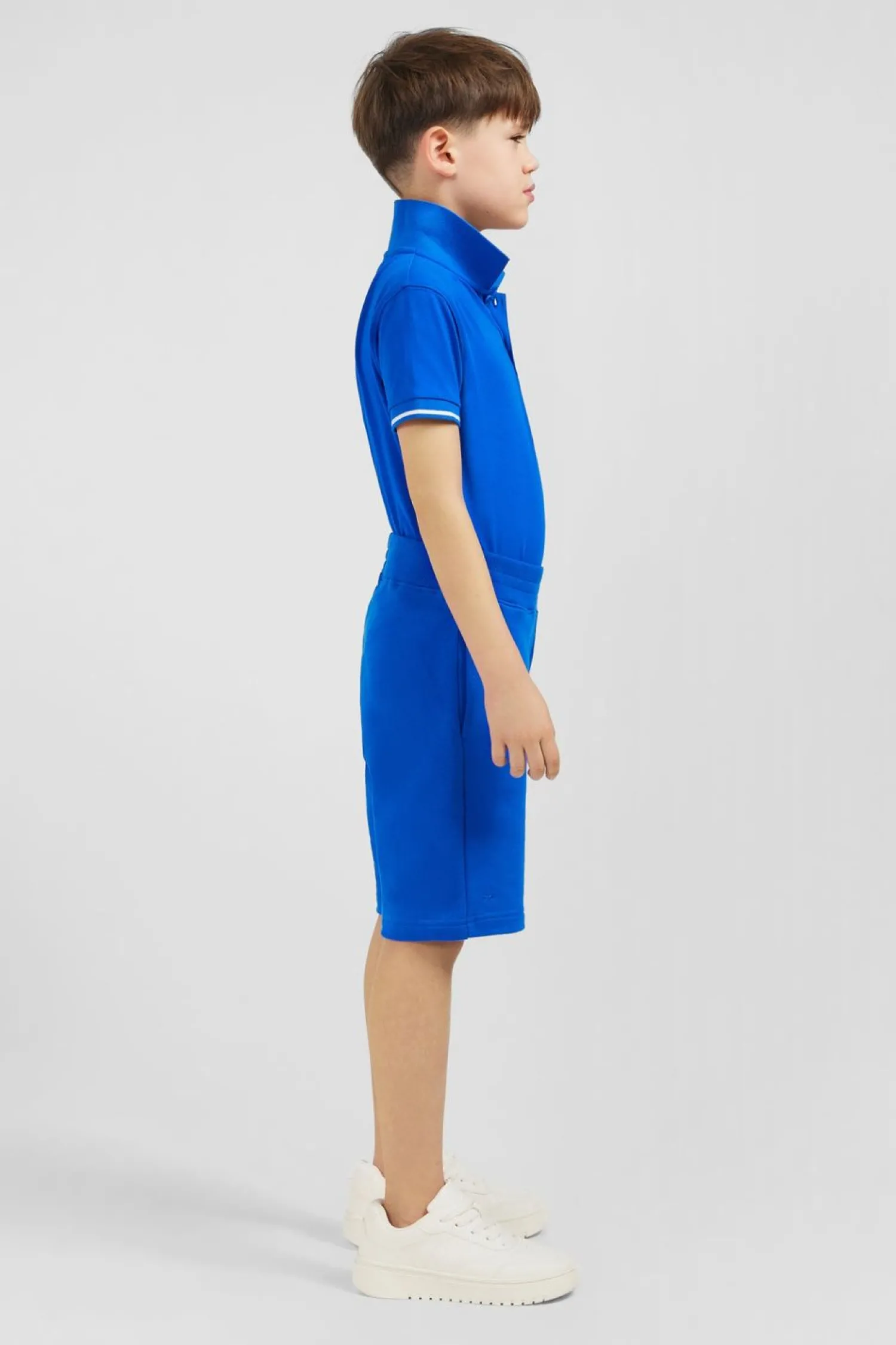 Short En Molleton Bleu Coupe Regular Enfant Enfant