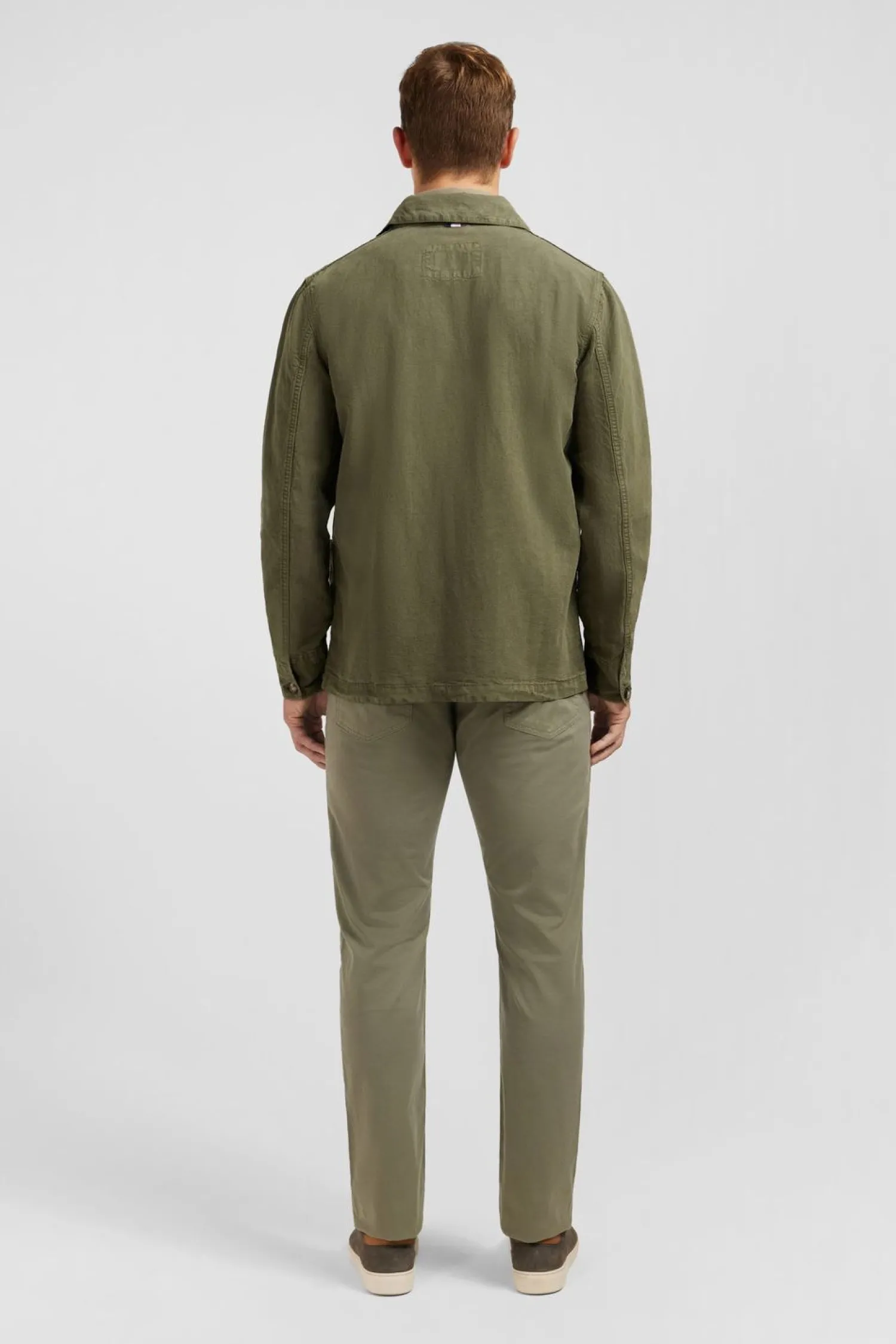 urcheie Kaki A Poche Paquee Coupe Caique Homme Manteaux Et Vestes