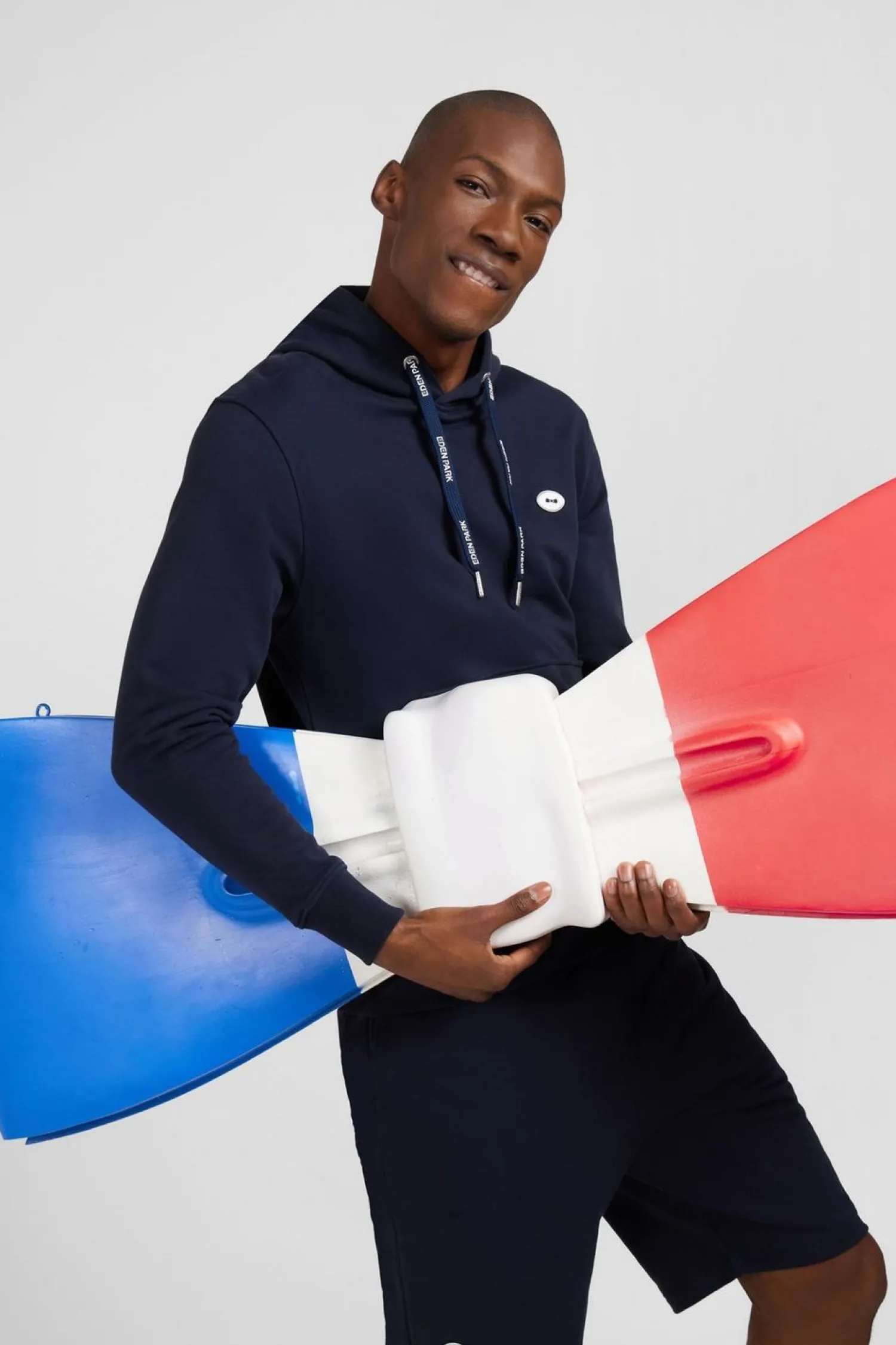Sale weat Beu Fonce Uni A Capuche Homme Sweats
