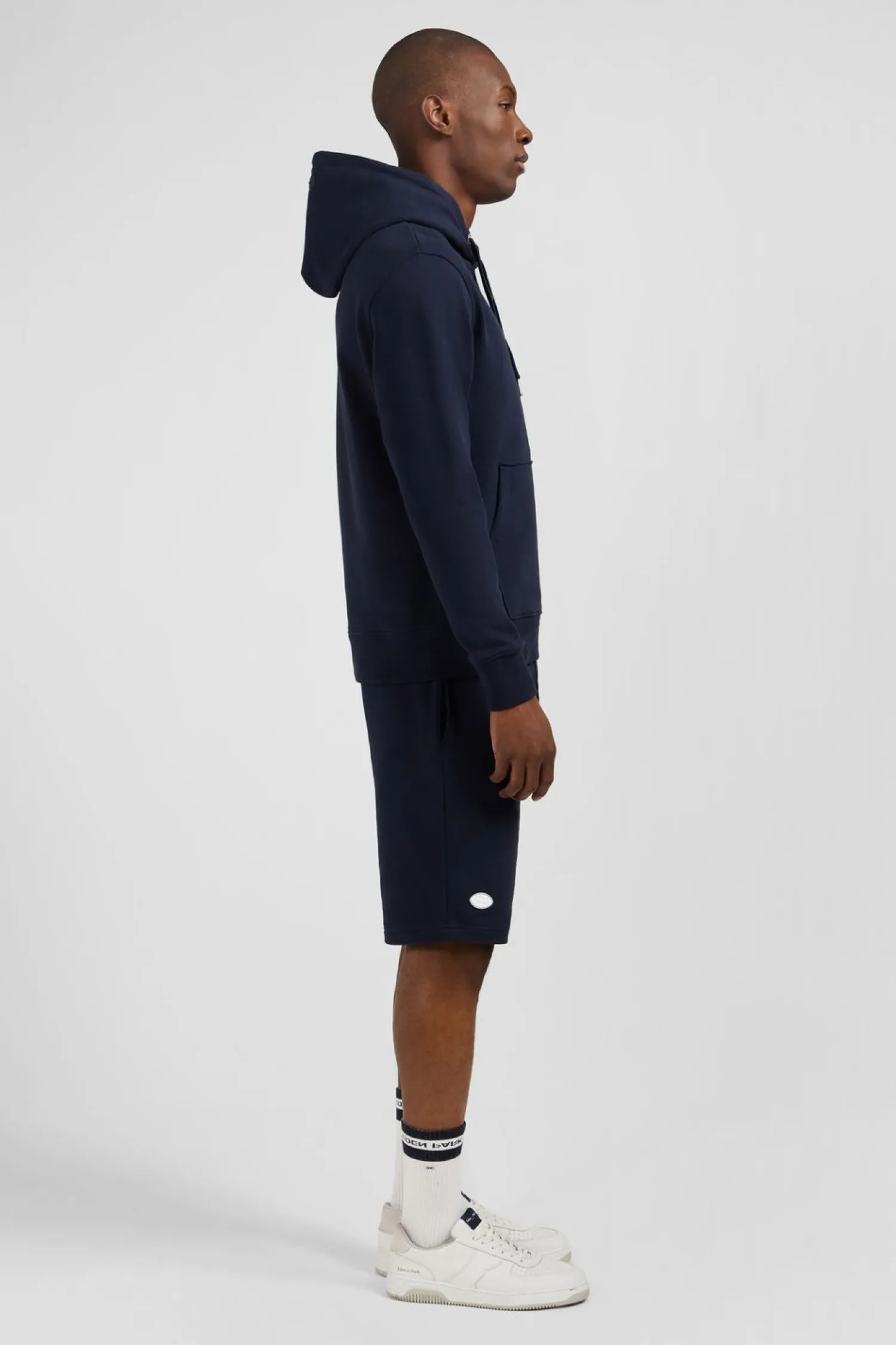 Sale weat Beu Fonce Uni A Capuche Homme Sweats