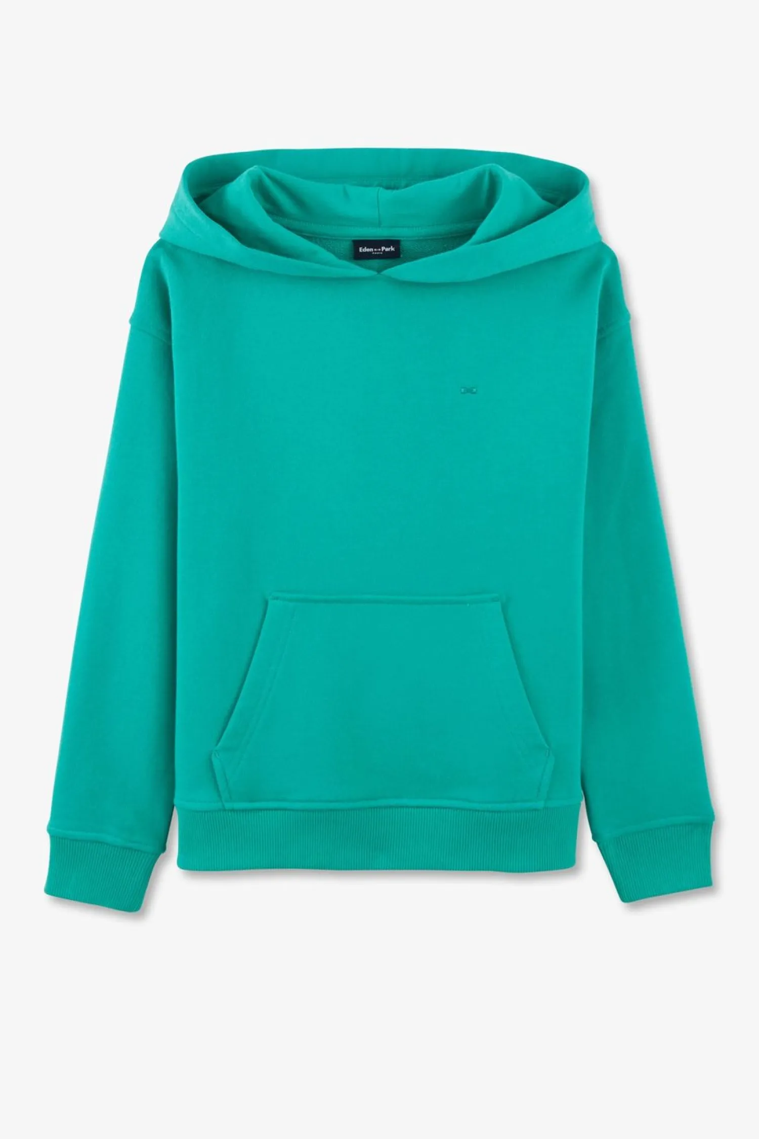 Sweatshirt A Capuche Serigraphiee Vert En Molleton Enfant Enfant