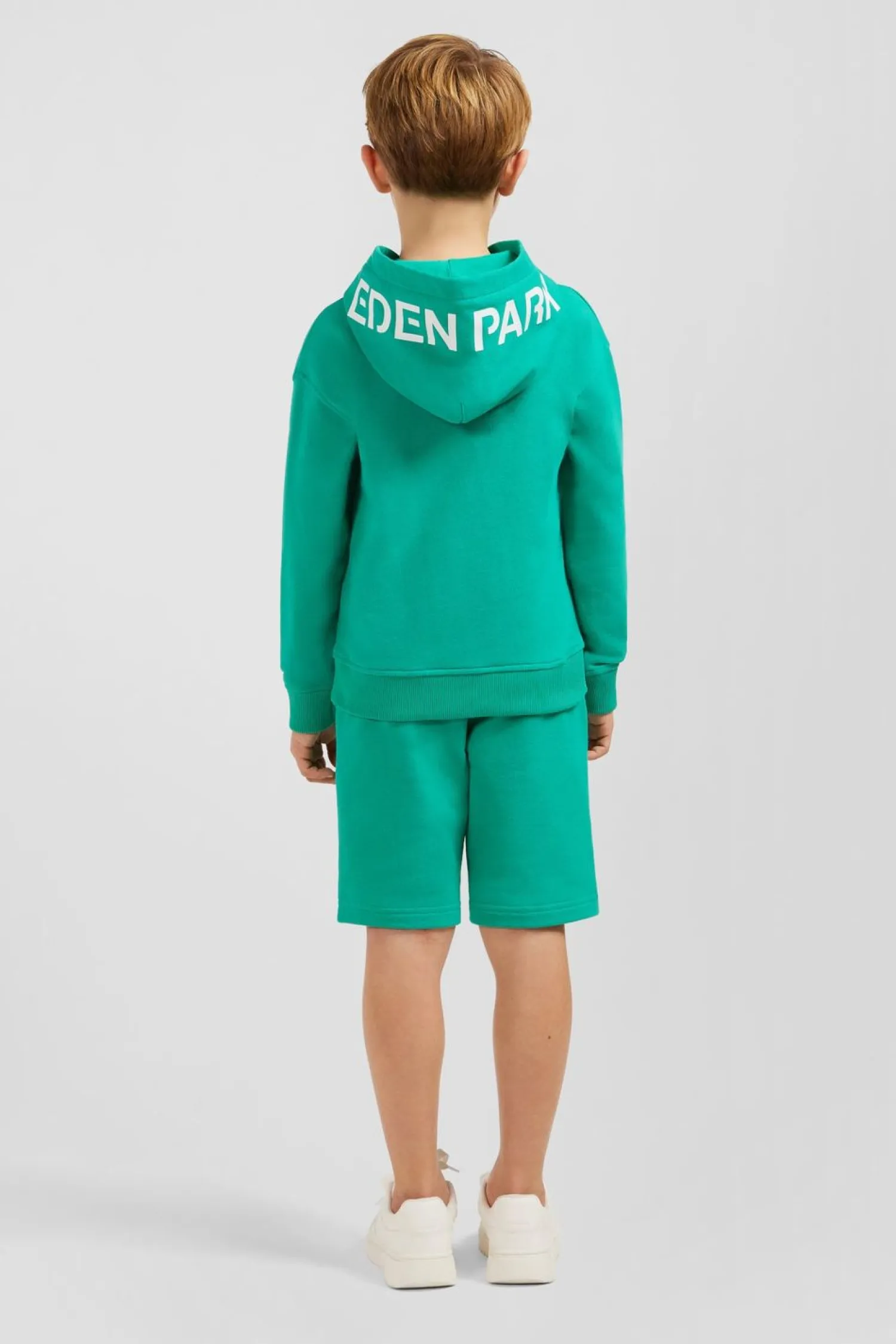 Sweatshirt A Capuche Serigraphiee Vert En Molleton Enfant Enfant