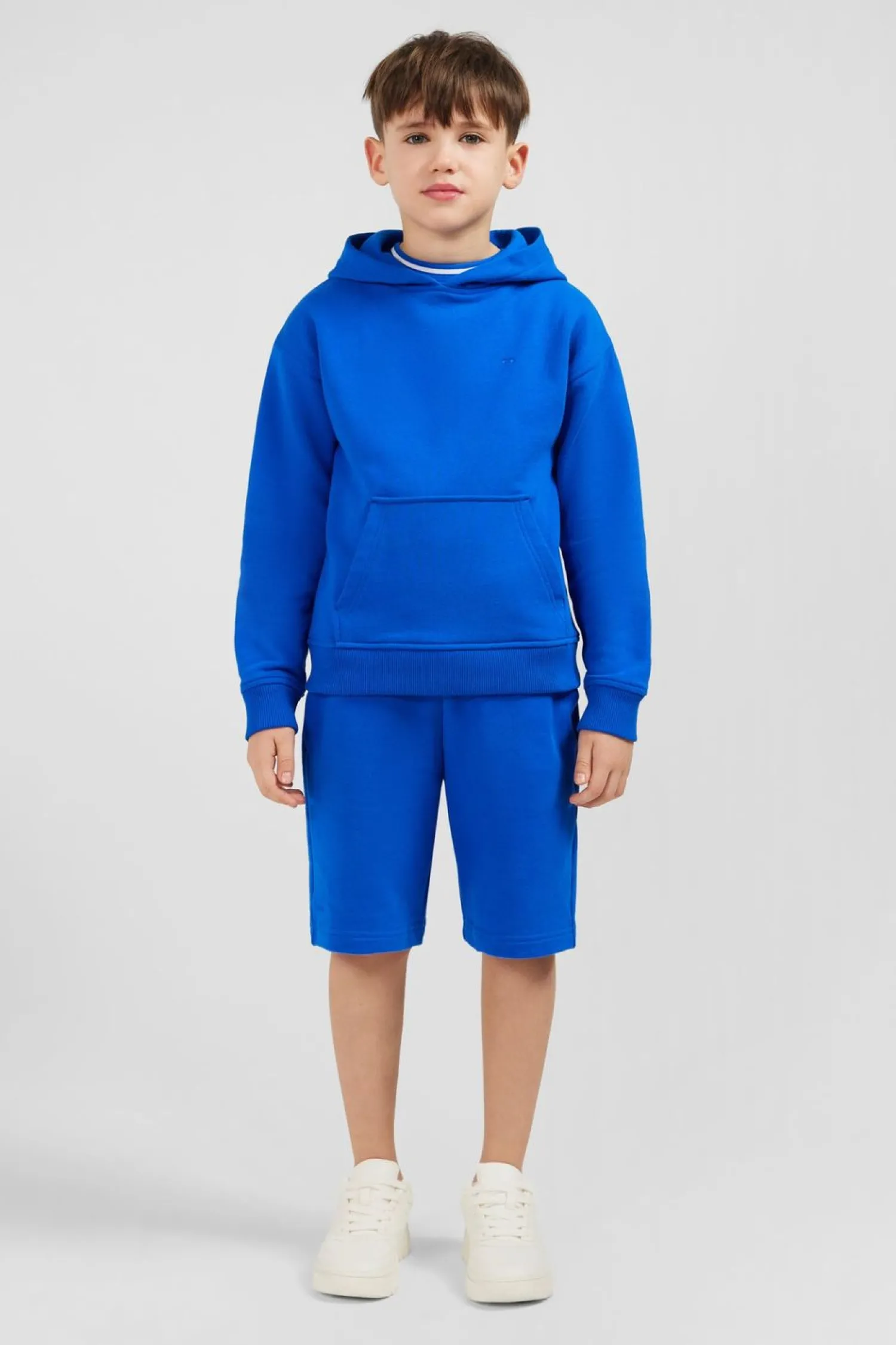 Sweatshirt A Capuche Serigraphiee Bleu En Molleton Enfant Enfant
