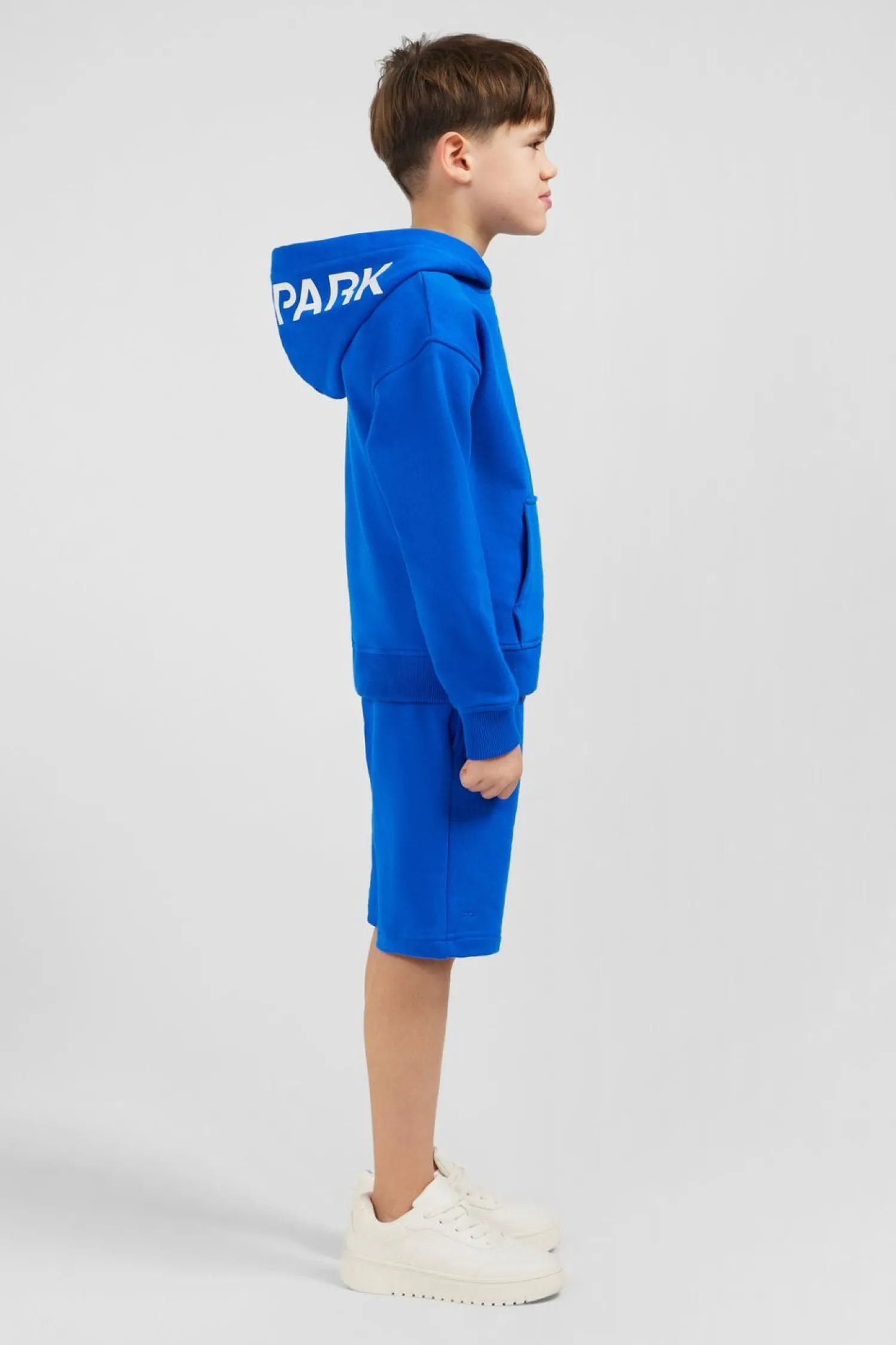 Sweatshirt A Capuche Serigraphiee Bleu En Molleton Enfant Enfant