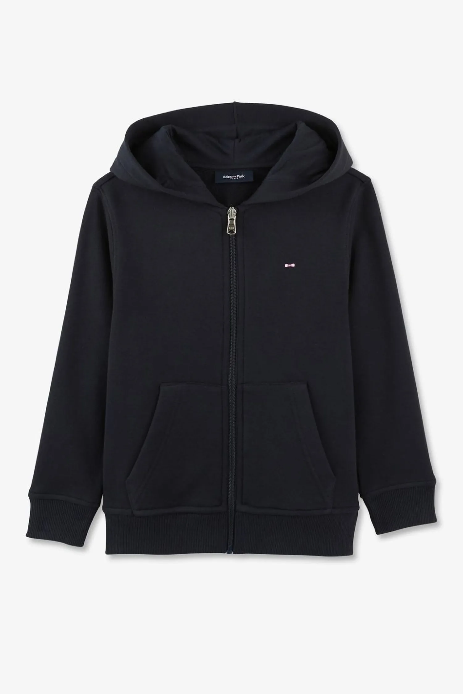 Sale Sweatshirt A Capuche Zippe Marine En Molleton Coton Enfant Enfant