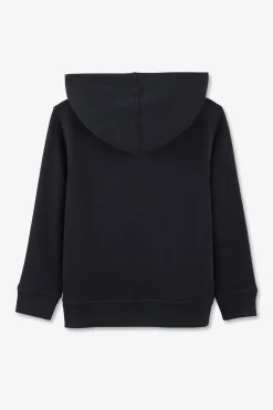 Sale Sweatshirt A Capuche Zippe Marine En Molleton Coton Enfant Enfant