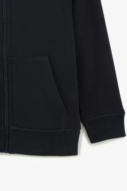 Sale Sweatshirt A Capuche Zippe Marine En Molleton Coton Enfant Enfant
