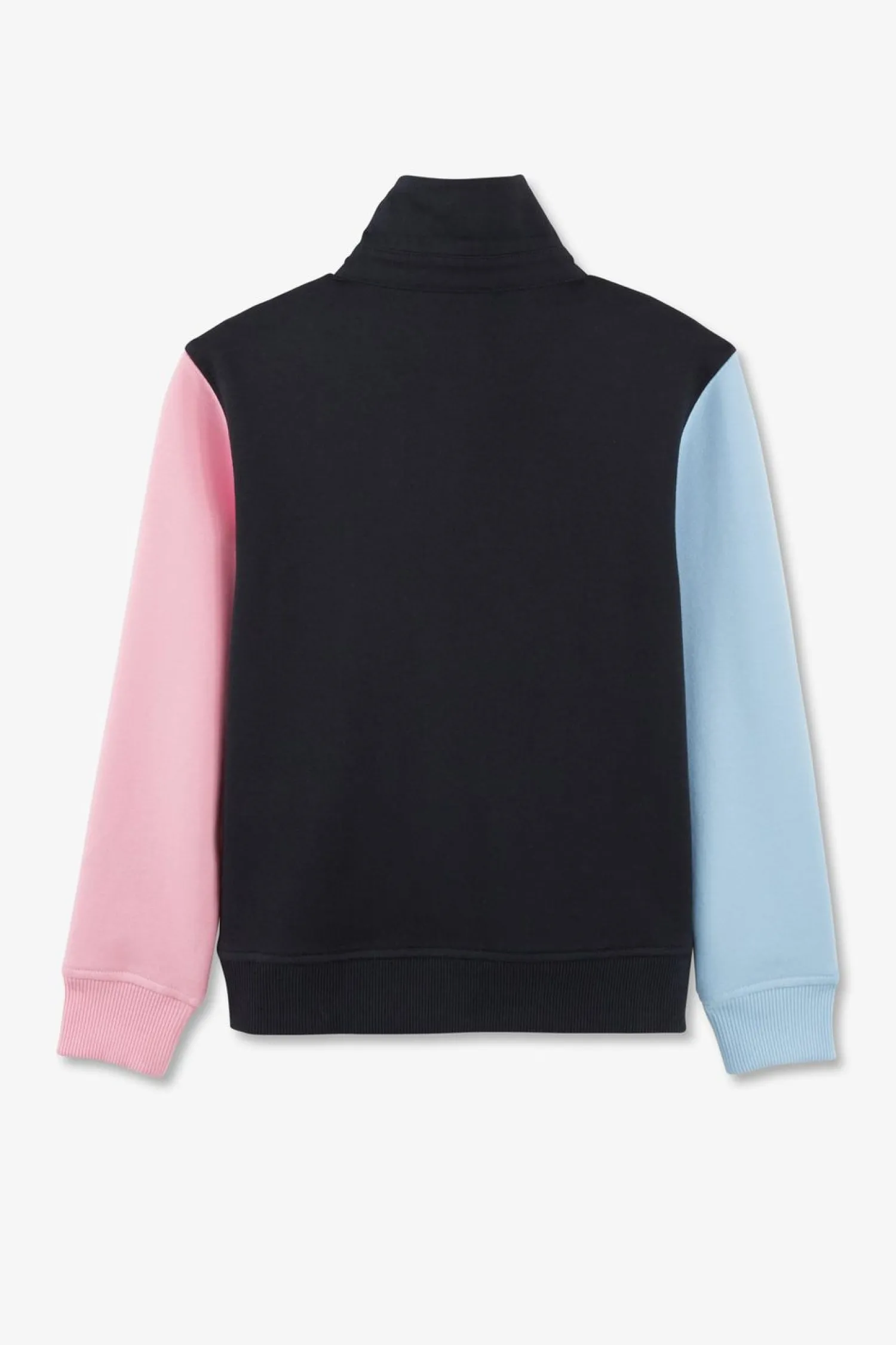 Best Sweatshirt Col Polo Marine Manches Bicolores En Coton Enfant Enfant