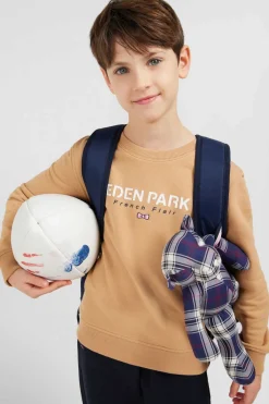 Outlet Sweatshirt Col Rond French Flair Beige En Molleton Coton Enfant Enfant