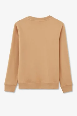 Outlet Sweatshirt Col Rond French Flair Beige En Molleton Coton Enfant Enfant
