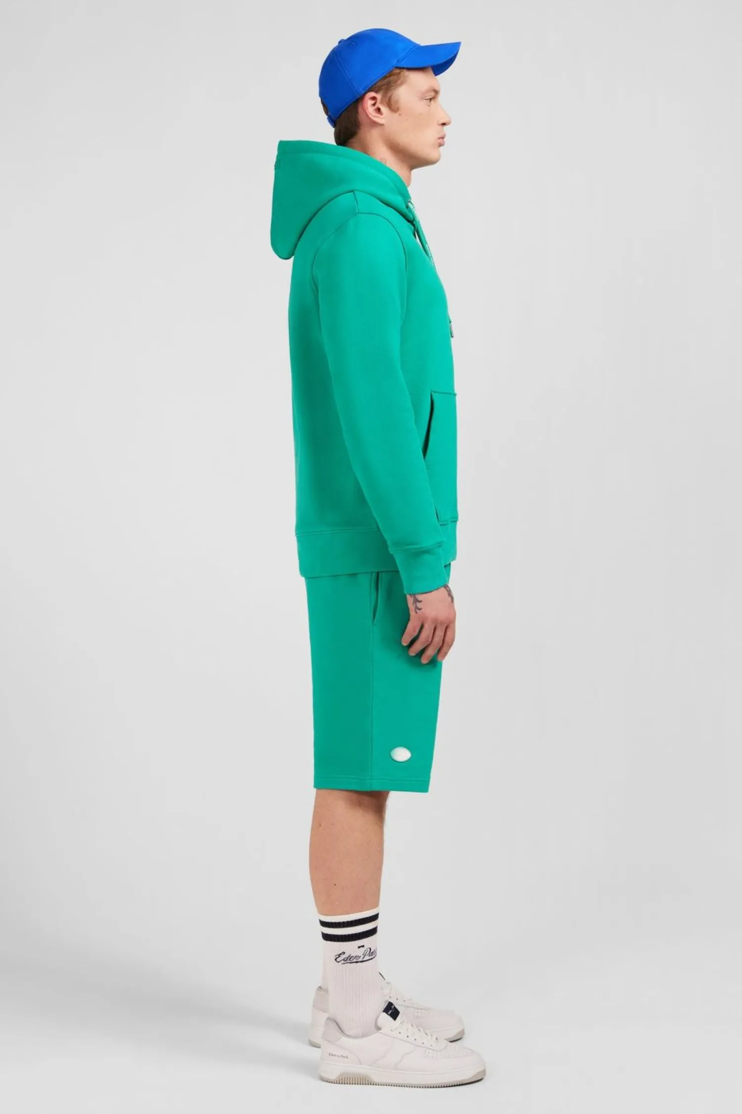 Hot weat Vert Uni A Capuche Homme Sweats