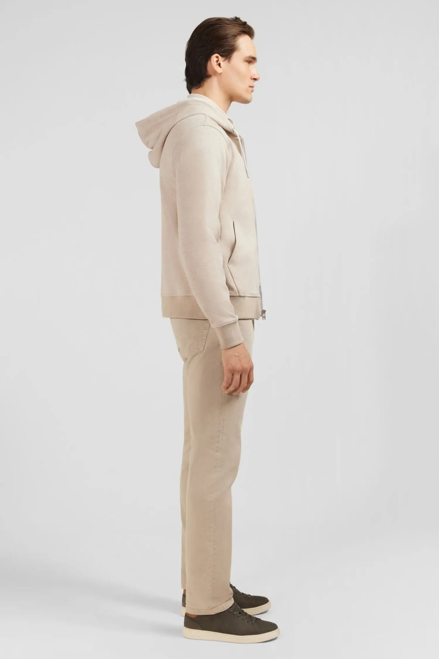 Sale weat Zippe A Capuche Beige Homme Sweats