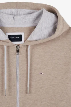 Sale weat Zippe A Capuche Beige Homme Sweats